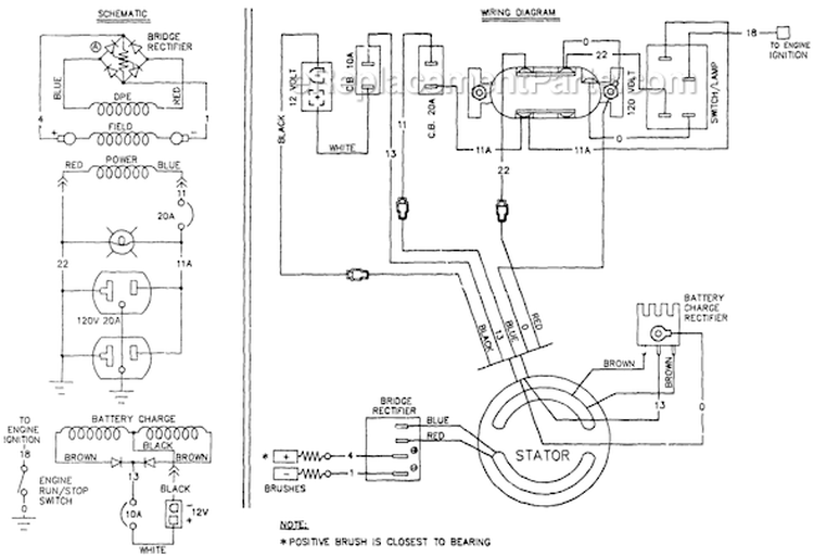 Page F Diagram and Parts List for 8965-2  Briggs and Stratton Generator